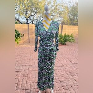 Diane Von Furstenberg Briella Bodycon Fit Ruched Dress.